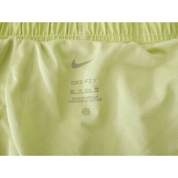 NWT NIKE Women's Dri-FIT Mid-Rise Brief-Lined Running Shorts Lemon Green - Picture 9 of 12